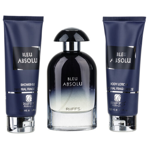 Set Cadou Bleu Apsolut Apa de Parfum 100ml+Gel Dus 100ml+Lotiune de corp 100ml,Riffs