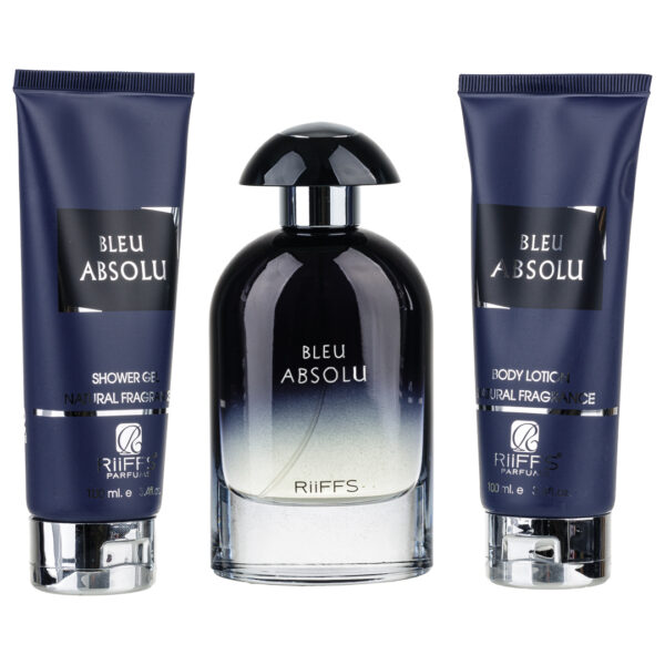 Bleu-Absolut-1 Set Cadou Bleu Apsolut Apa de Parfum 100ml+Gel Dus 100ml+Lotiune de corp 100ml,Riffs